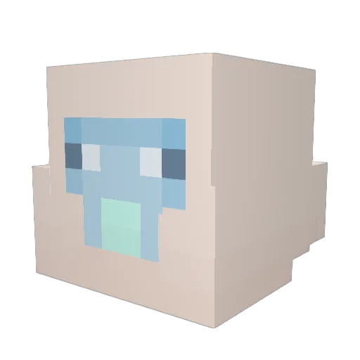 creeperdodi Minecraft avatar head, 3D render