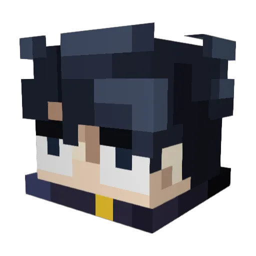 creeperdourado Minecraft avatar head, 3D render