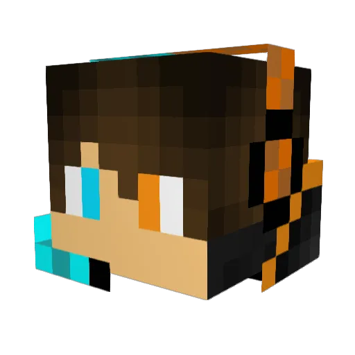 creeperer Minecraft avatar head, 3D render