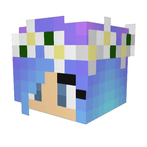 creepergal912 Minecraft avatar head, 3D render