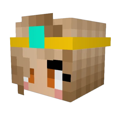 creeperhead5000 Minecraft avatar head, 3D render