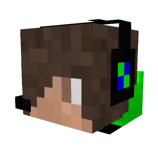 creeperhotdogs Minecraft avatar head, 3D render
