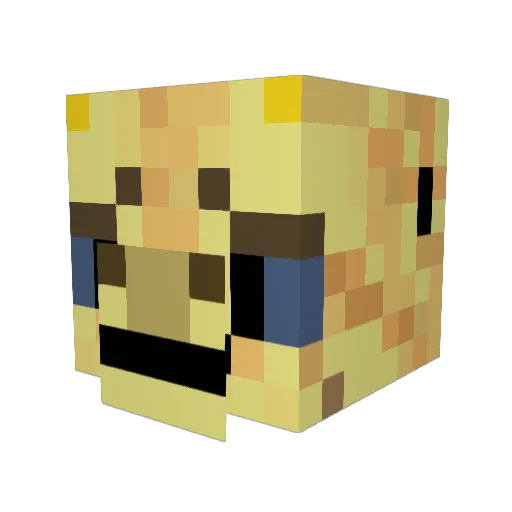 creeperisred Minecraft avatar head, 3D render