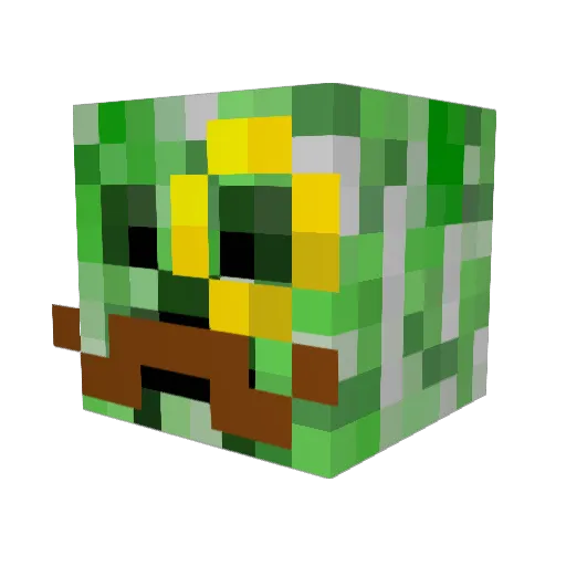 creeperman_123 Minecraft avatar head, 3D render
