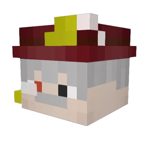 creepern00dles Minecraft avatar head, 3D render