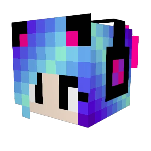 creeperqueen98 Minecraft avatar head, 3D render