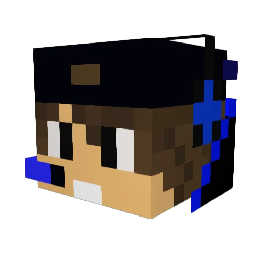 creeperrock Minecraft avatar head, 3D render
