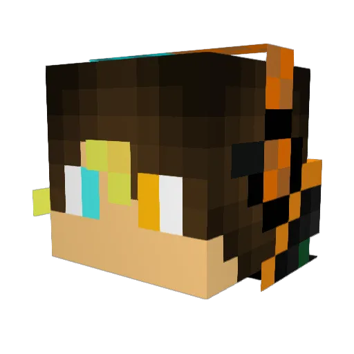 creepersabio Minecraft avatar head, 3D render