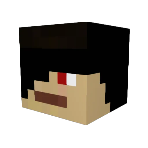 creeperskeleton1 Minecraft avatar head, 3D render