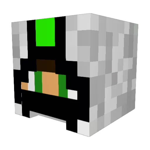 creepez Minecraft avatar head, 3D render