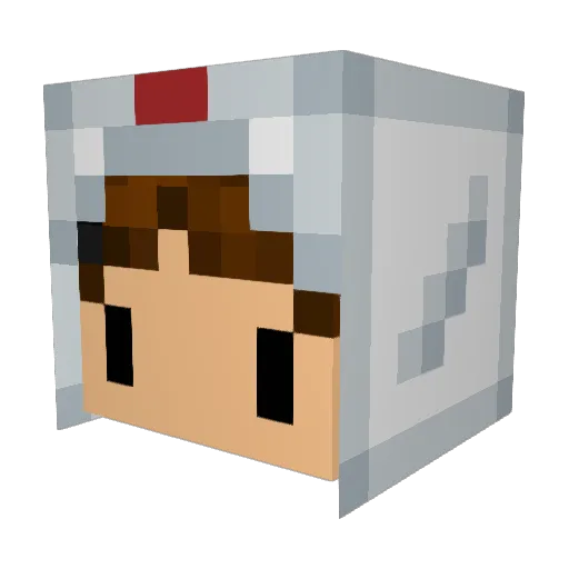 creepingstone Minecraft avatar head, 3D render