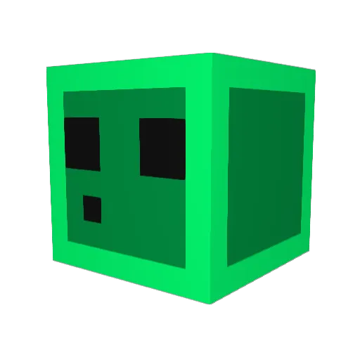 creepmas8 Minecraft avatar head, 3D render