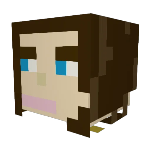 creepometer Minecraft avatar head, 3D render