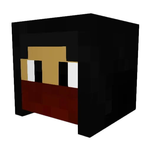creepstes Minecraft avatar head, 3D render