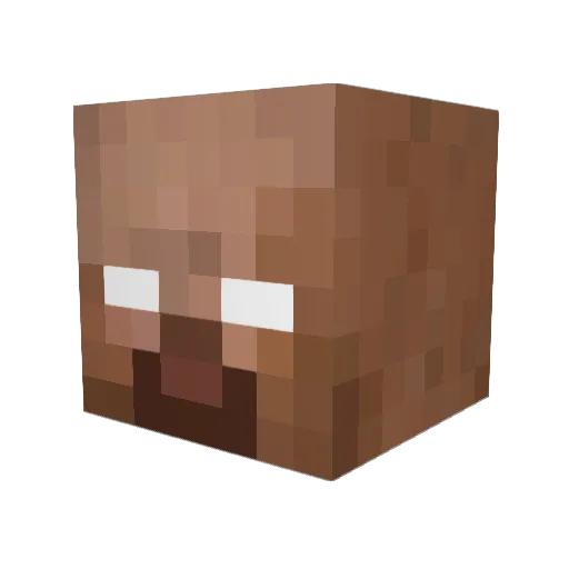 creepyscracked Minecraft avatar head, 3D render