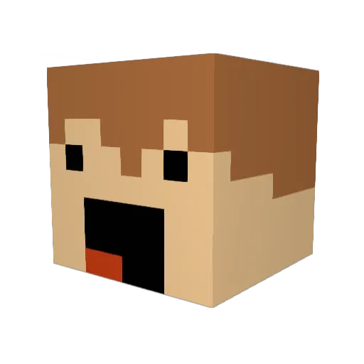 creepz123 Minecraft avatar head, 3D render