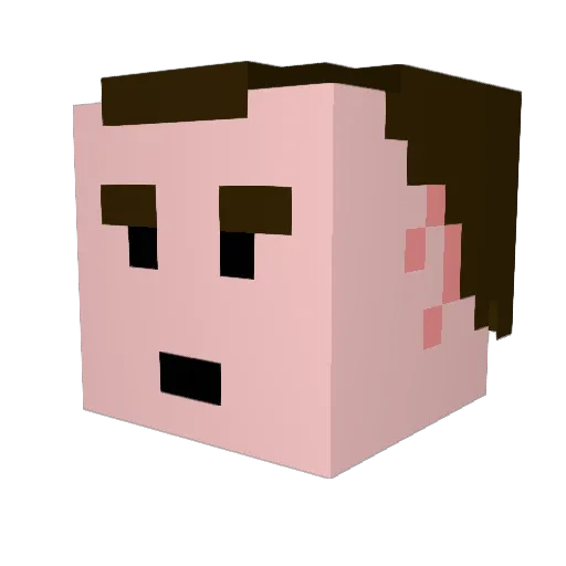 creideno Minecraft avatar head, 3D render