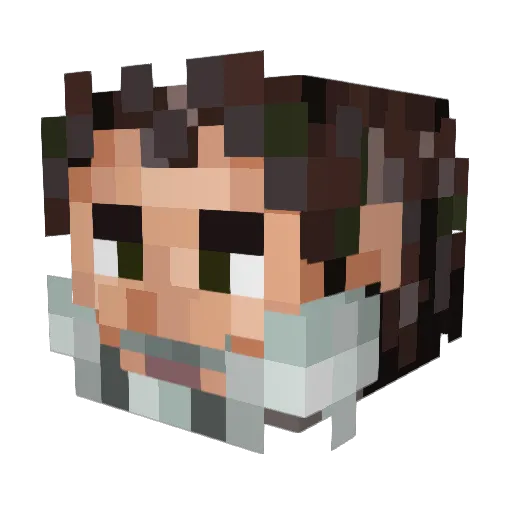 crematedin Minecraft avatar head, 3D render