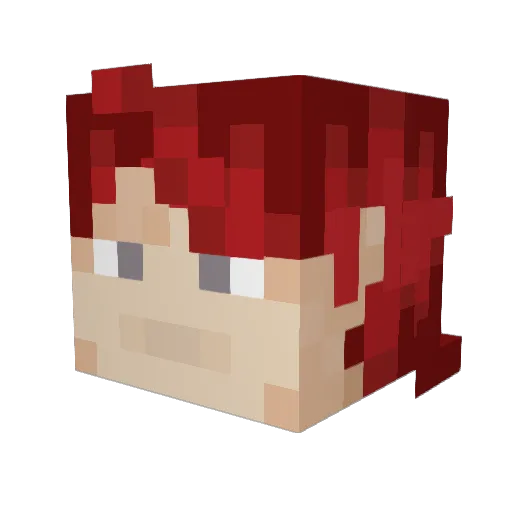 cremeblanche Minecraft avatar head, 3D render