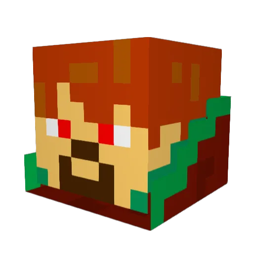 crepaul Minecraft avatar head, 3D render