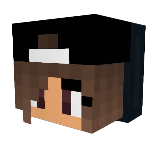 crepekilla Minecraft avatar head, 3D render