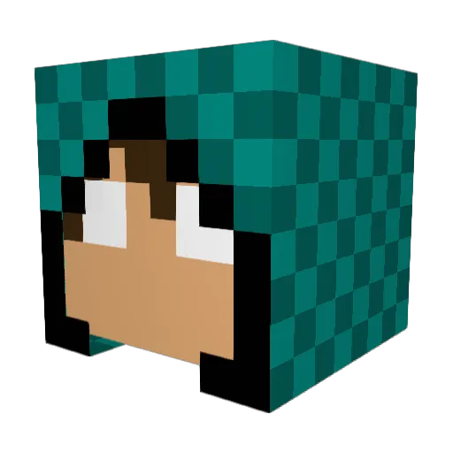 creperbrasil Minecraft avatar head, 3D render
