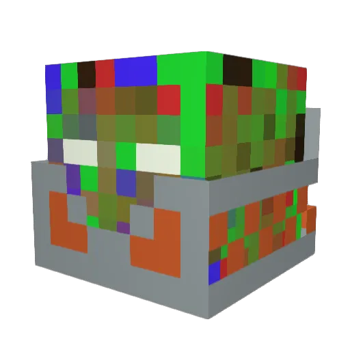 crepper123457 Minecraft avatar head, 3D render