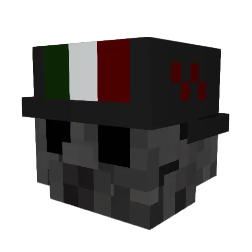 crepper_games Minecraft avatar head, 3D render