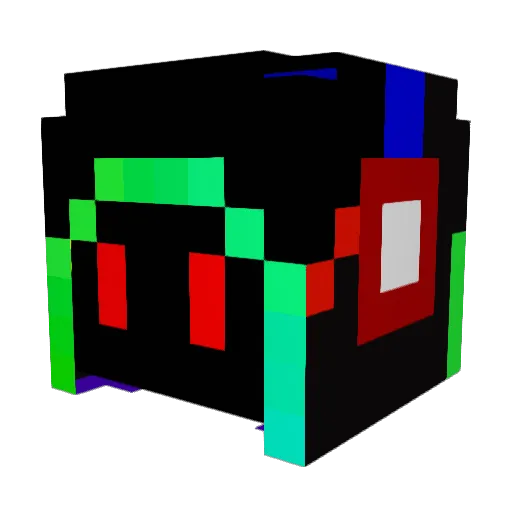 crepper_mania Minecraft avatar head, 3D render