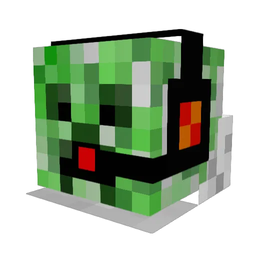 crepphun Minecraft avatar head, 3D render
