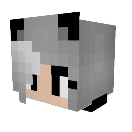 crepsirezzell Minecraft avatar head, 3D render