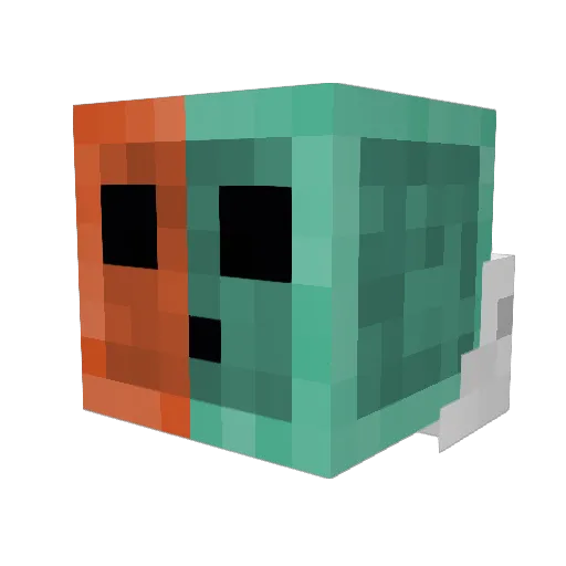 creqmpoff Minecraft avatar head, 3D render