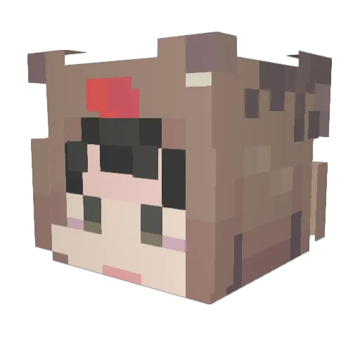 crer Minecraft avatar head, 3D render