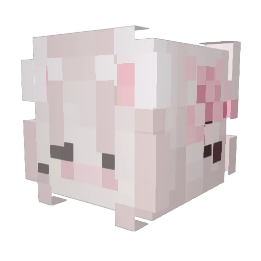 crescentify Minecraft avatar head, 3D render