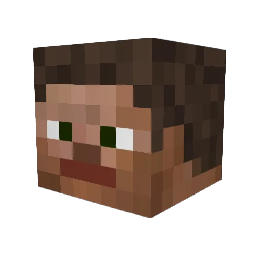 creseter Minecraft avatar head, 3D render