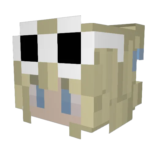 cressiew Minecraft avatar head, 3D render
