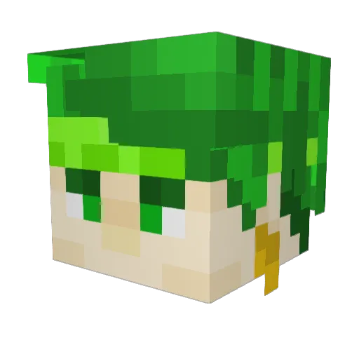 crestside Minecraft avatar head, 3D render