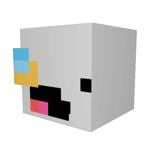 cretiuss123 Minecraft avatar head, 3D render