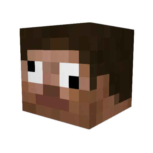 crexi Minecraft avatar head, 3D render