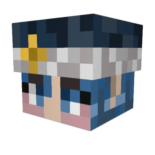 crfatih Minecraft avatar head, 3D render
