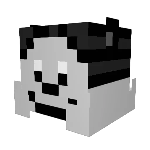 crgm Minecraft avatar head, 3D render
