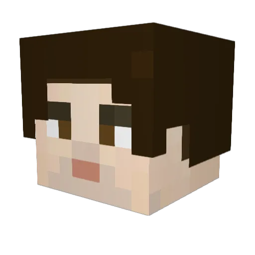 cri444 Minecraft avatar head, 3D render