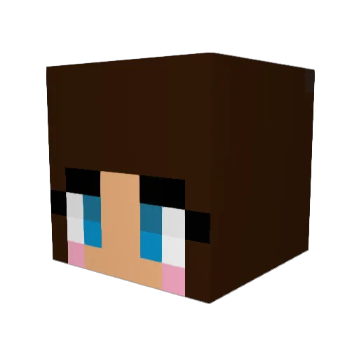 cricek Minecraft avatar head, 3D render