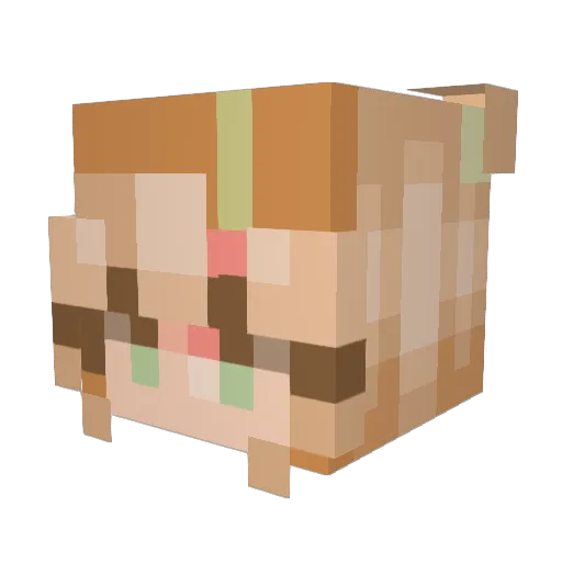 crihak Minecraft avatar head, 3D render