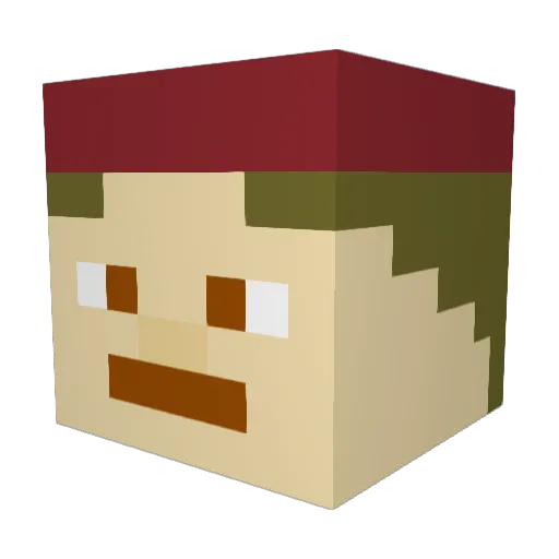 crijn_ Minecraft avatar head, 3D render