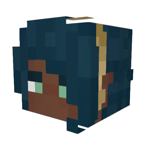 crimcyn Minecraft avatar head, 3D render