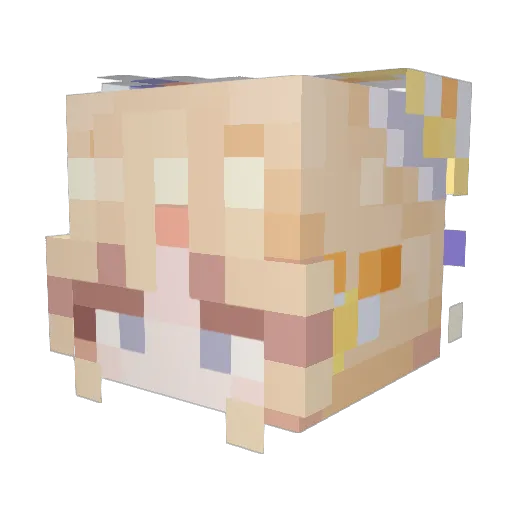 crimessx Minecraft avatar head, 3D render