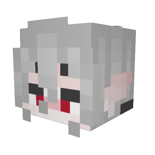 crimra Minecraft avatar head, 3D render