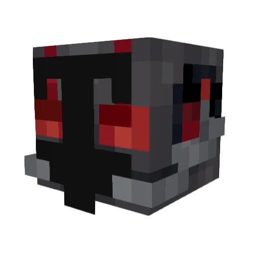 crimson1k Minecraft avatar head, 3D render