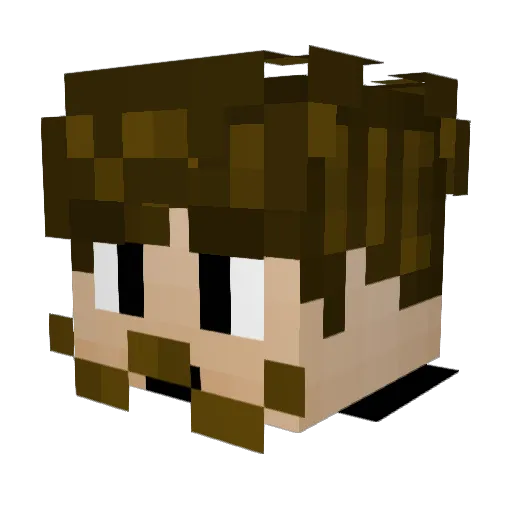 crimson32 Minecraft avatar head, 3D render
